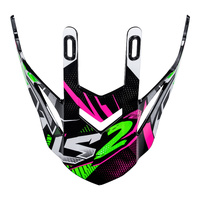 LS2 MX437J Fast Mini Peak Strong Green/Pink Helmet Peaks