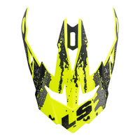 LS2 MX470 Subverter Peak Claw Black/Hi-Viz Yellow Helmet Peaks