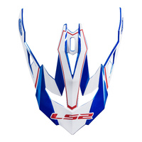 LS2 MX470 Subverter Peak Power Chrome Blue Helmet Peaks