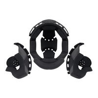 LS2 MX702 Liner Cheek Pads Black Cheek Pads (2XL)