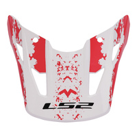 LS2 COZ Peak Hyde Red/White Helmet Peaks
