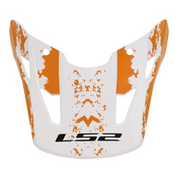 LS2 COZ Peak Hyde Orange/White Helmet Peaks
