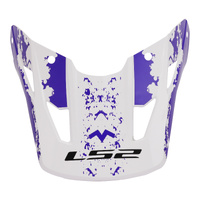 LS2 COZ Peak Hyde Blue/White Helmet Peaks