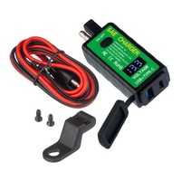 Rocky Creek MotoPlug SAE to USB with Voltmeter - 1x USB A & 1x USB C Port