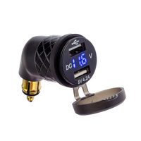 Rocky Creek Dual Port USB Power Adapter with Voltmeter