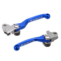 Zeta Blue Brake/Clutch Pivot Lever Set for YAMAHA YZ125 2008-2014