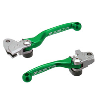 Zeta Green Pivot Lever Set for Kawasaki KX250F 2013-2018