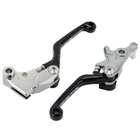 Zeta Black Pivot Lever Set for Kawasaki D-TRACKER X 2008-2016