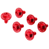 Zeta 6 PC Red Alloy Fork Guard Bolt Set for KAWASAKI KX250F 2005-2018