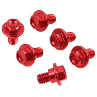 Zeta Red 6pc Fork Guard Bolt Set for SUZUKI RMZ250 2008-2025