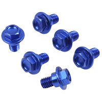 Zeta 6 PC Blue Alloy Fork Guard Bolt Set for SUZUKI RMX450Z 2010-2019