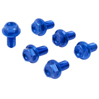 Zeta Blue 6pc Fork Guard Bolt Set for YAMAHA YZ250 1991-2007