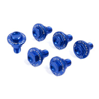 Zeta 6 PC Blue Alloy Fork Guard Bolt Set for HUSQVARNA 701 ENDURO 2016-2024