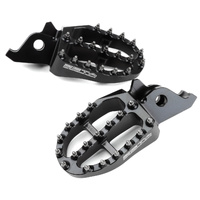 Zeta 57mm Black Alloy Ultrawide Footpegs for KAWASAKI KX250 2019-2025