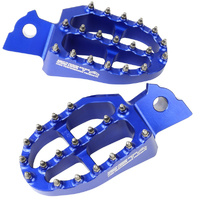 Zeta 57mm Blue Alloy Ultrawide Footpegs for YAMAHA WR250F 2007-2024