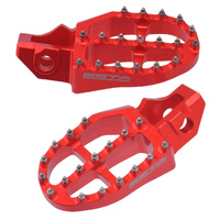 Zeta 57mm Red Alloy Ultrawide Footpegs for GASGAS EX300 2021-2023