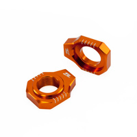 Zeta Orange Rear Axle Blocks for KTM 125-450SX/SX-F/XC/XC-F 2013-2022