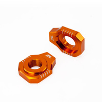Zeta Orange Rear Axle Blocks for GASGAS EC350F 2021-2023