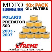 10 PACK MX MOTO FILTER OIL FILTERS POLARIS PREDATOR 500 ATV 2003-2007 OFF ROAD