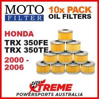 10 PACK MX MOTO FILTER OIL FILTERS HONDA TRX 350FE TRX 350TE 2000-2006 ATV QUAD