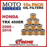 10 PACK MOTO MX DIRT BIKE OIL FILTERS HONDA TRX450ER TRX 450ER 2006-2016 ATV