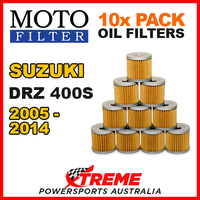 10 PACK MOTO MX OIL FILTERS For Suzuki DRZ400S DRZ 400S DR Z400S 2005-2014 DIRT BIKE