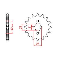 15 Tooth Front Sprocket for Yamaha WR250 Z 4JW 1996-1997