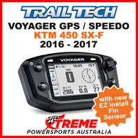 Trail Tech 912-107 KTM 450SX-F 2016-2017 Voyager GPS Computer Kit W/ Fin Sensor
