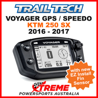 Trail Tech 912-107 KTM 250SX 2016-2017 Voyager GPS Computer Kit W/ Fin Sensor