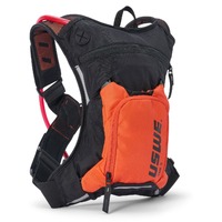 Uswe Raw 3L Black/Factory Orange Moto Hydration Bag W/2L Bladder Size