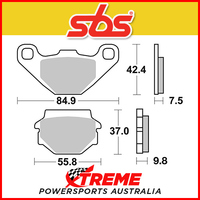 SBS Ceramic Rear Brake Pads for Quadzilla 300e XLC 2007-2008