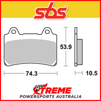SBS Carbon Tech Rear Race Rear Brake Pads for Yamaha XVZ 13 Royal Star 96-00