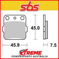 SBS Sintered Front Brake Pads for Honda TRX 420 FPM A Fourtrax 4WD P/S 09-11