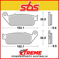 SBS Sintered Rear Brake Pads for Honda GL1500CT Valkyrie Tourer 97-00 Sportsbike