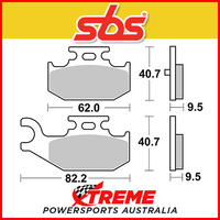 SBS Sintered Rear Brake Pads for Yamaha YXR 66 Rhino 4X4 Side x Side 04-06