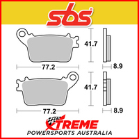 SBS Ceramic Rear Brake Pads for Honda CBR 1000 RR-SP Non ABS Fireblade 14-16
