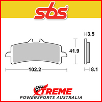 SBS Front EVO Sintered Brake Pads for Ducati 1198 09-11