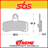 SBS Carbon Front Brake Pads for Harley Davidson Softail FXS Blackline 11-13