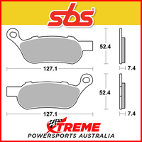 SBS Carbon Rear Brake Pads for Harley Davidson Softail FXS Blackline 11-13