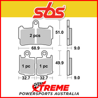 SBS Sintered Front Brake Pads for Honda VFS 1200 10-14