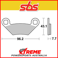 SBS Sintered Rear Brake Pads for Polaris 570 Sportsman EFi 11-13