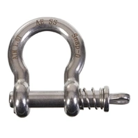 Snap-D 10mm Stainless Steel Bow Shackle 1600Kg Towing Mass SD10BSS