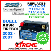 SSB 4-LFP14H-BS Buell XB9R Firebolt 2002-2007 Lithium Battery LFP14H-BS