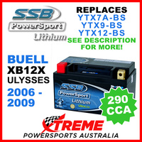 SSB 4-LFP14H-BS Buell XB12X Ulysses 2006-2009 12V 290CCA Lithium Battery