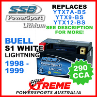 SSB 4-LFP14H-BS Buell S1 White Lightning 1998-1999 Lithium Battery LFP14H-BS