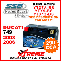 SSB 4-LFP14H-BS Ducati 749 2003-2006 Lithium Battery 290 CCA 12V