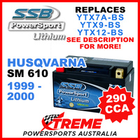 SSB 12V 290 CCA Husqvarna SM610 SM 610 1999-2000 LFP14H-BS Lithium Battery