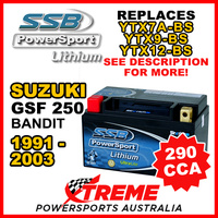 SSB 12V 290 CCA For Suzuki GSF250 Bandit 1991-2003 LFP14H-BS Lithium Battery