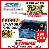 SSB 12V 290 CCA For Suzuki LT-A 700X King Quad 2004-2009 LFP14H-BS Lithium Battery