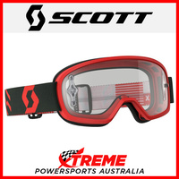Scott Red/Black Buzz MX Pro Goggles With Clear Lens Motocross Dirt Bike